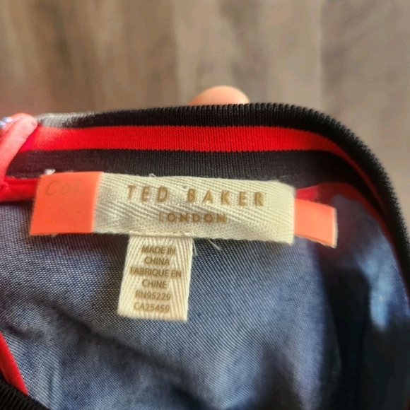 Ted Baker Nwot Meggi Pleated Crew Neck Frill Tencel Mini Dress Size 4 - Picture 10 of 10